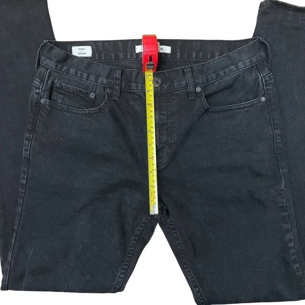 PACSUN Men’s Skinny Washed Black Jeans Size 33